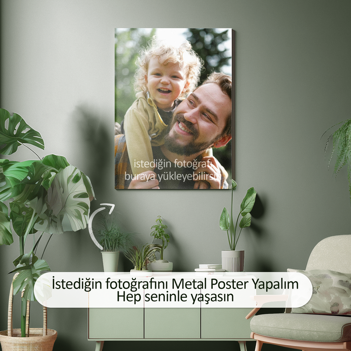 1 Kişiselleştirilebilir Metal Poster - (Kendi Fotoğrafını Yükle)